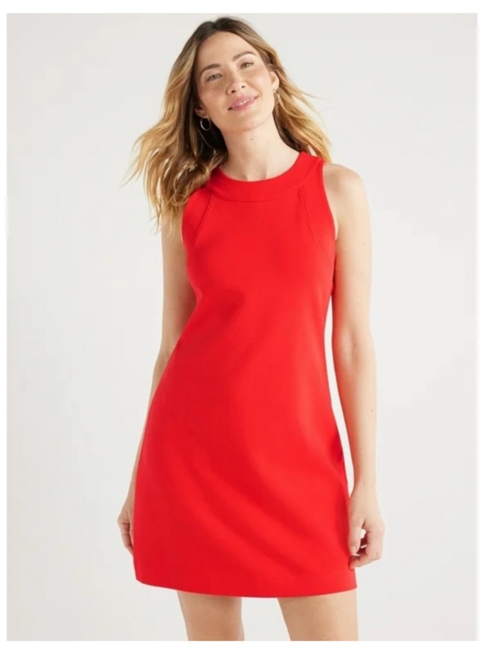 Free Assembly Sleeveless Wide Strap Shift Dress